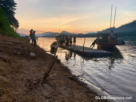 Postcard A Mekong Sunset at Luang Prabang