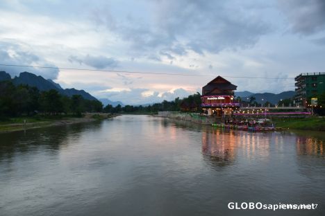 Postcard Sunset on the Nam Song