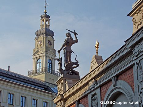 Postcard View from Town Hall Square