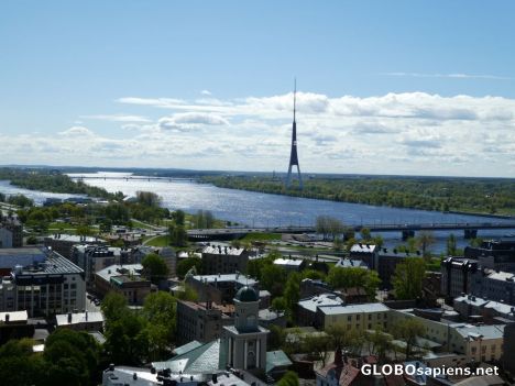 Postcard Riga TV tower