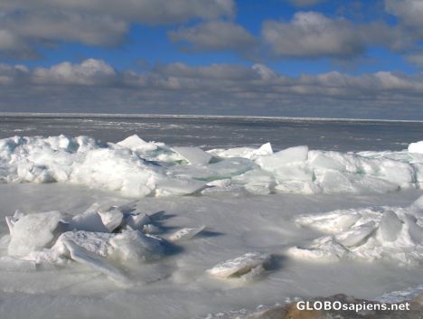 the frozen Baltic sea