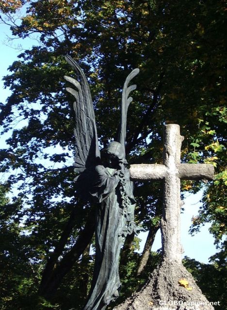 Postcard A sad angel