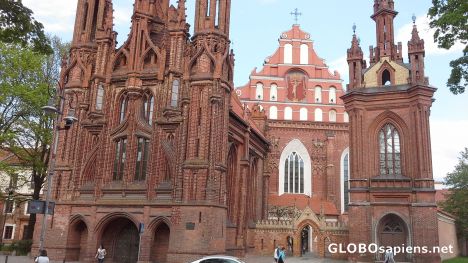 Postcard St Anna gothic church