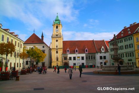 Postcard Bratislava (SK) - Hlavne Nameste in the day