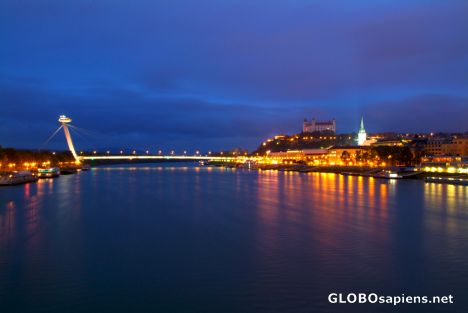 Postcard Bratislava (SK) - after sunset panorama