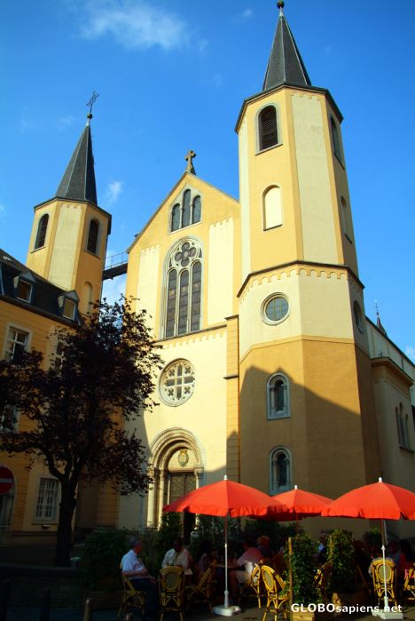 Postcard Luxembourg City - a cafe