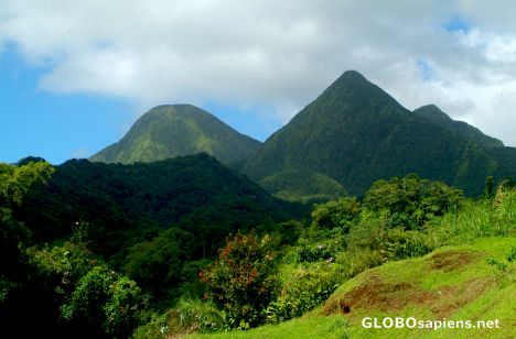 Postcard Martinique's Pitons