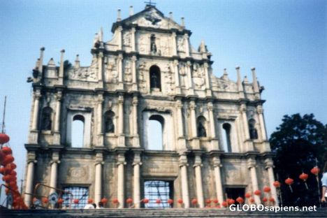 Postcard macau saint paul church