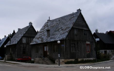 Postcard Wooden houses