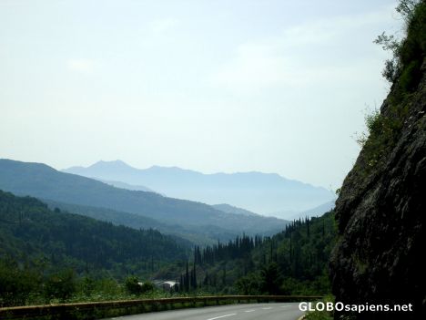 Postcard The road to Montenegro