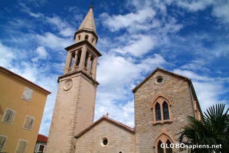 Postcard Budva (ME) - the larger of the two churches
