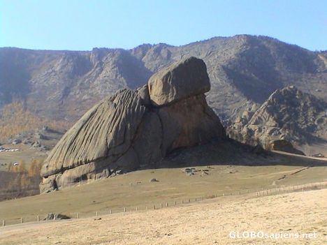 Postcard Turtle Rock in Terelj National Park