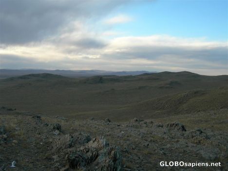 Postcard Sunset in Mongolia