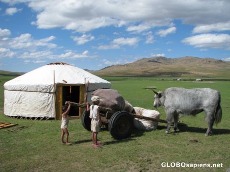 Postcard Mongolian people today's life