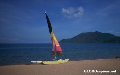 Postcard Hobby Cat, Cape Maclear, Malawi