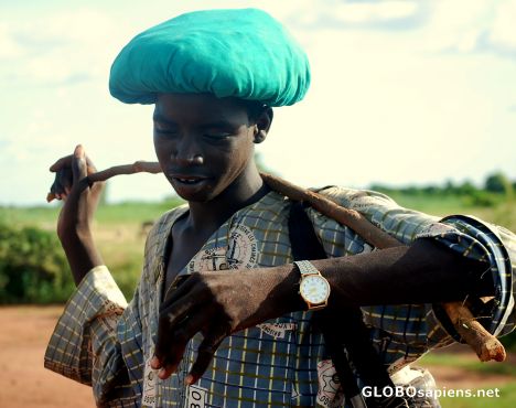 Postcard Fulani man
