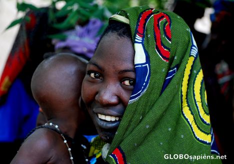 Postcard Fulani woman smile