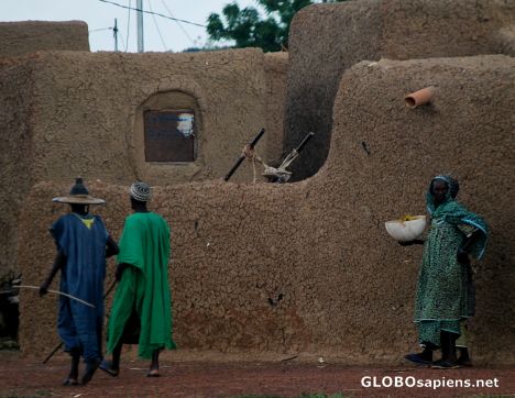 Postcard On the Fulani street