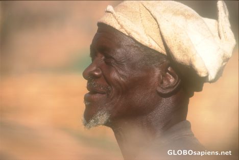 Postcard Dogon farmer