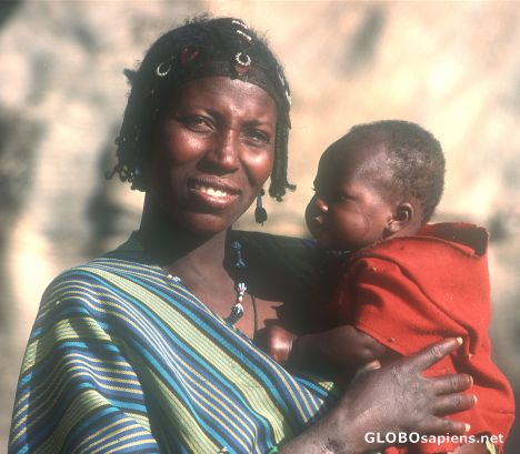 Postcard Woman with child