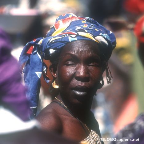 Postcard Market-woman