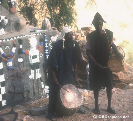 Postcard Dogon dances