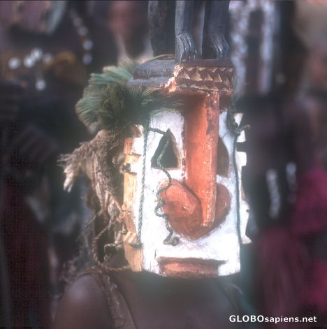Postcard Dogon mask