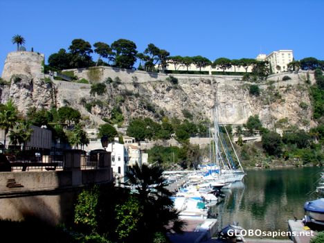 Postcard view from Fontvieille harbour