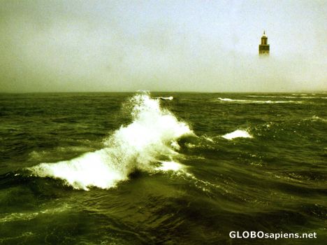 Postcard The \Grande Mosquée\ in the ocean\'s fog