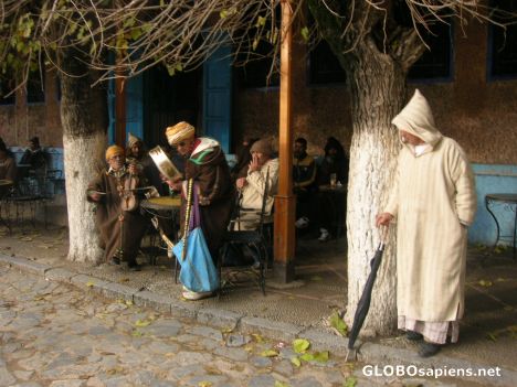 Postcard Musicians playing