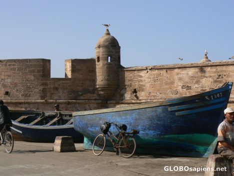 Postcard The walled town