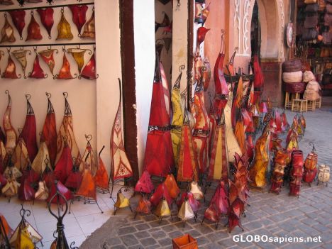 Postcard Colourful Lamps