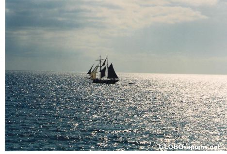 Postcard sailing ship.