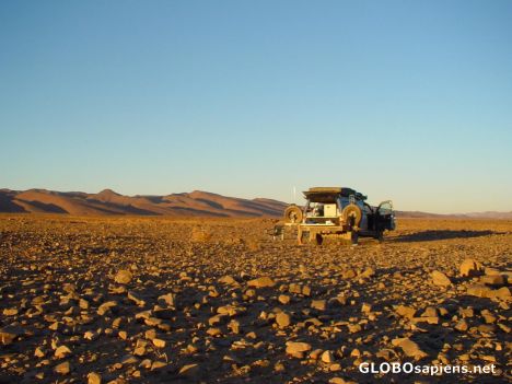 Postcard Camping in the stony desert.