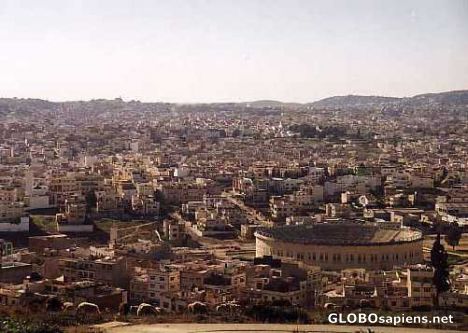 Postcard The city of Tanger from the top hill.