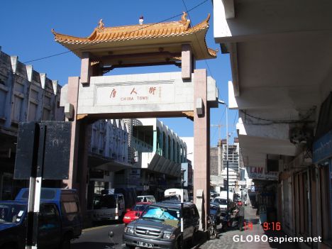 Postcard China Town. Chinese are unavoidable
