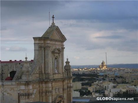 Postcard The old Town of Victoria on Gozo
