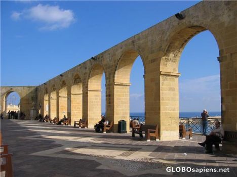 Postcard Upper Baraka Gardens in Valetta