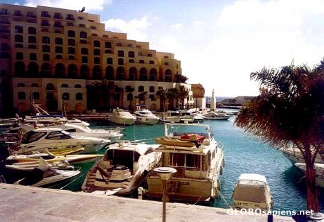 Postcard St Julians Marina