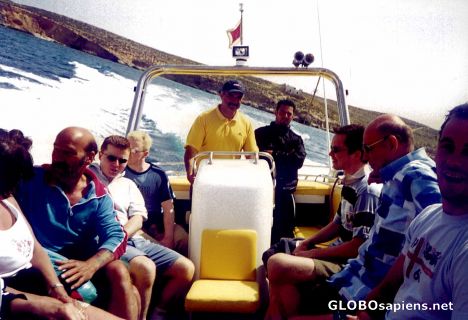 Postcard Comino Powerboat 3o3