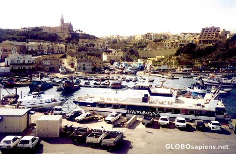Postcard Mgarr Harbour