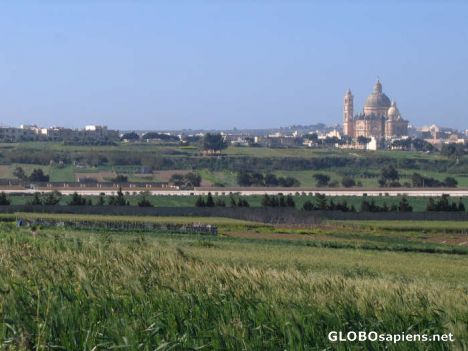 Postcard Xewkija church