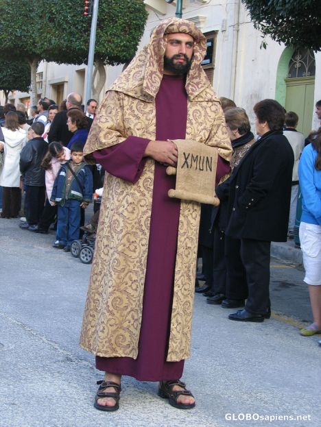 Postcard Nadur Easter procession