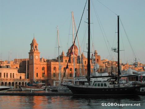Postcard Valetta Harbour