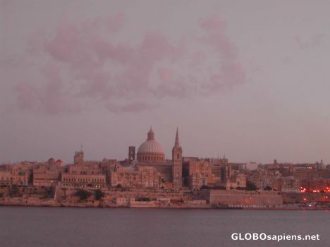 Postcard valetta skyline
