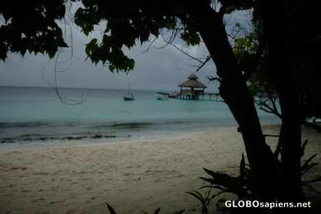 Postcard Maldivian footbridge