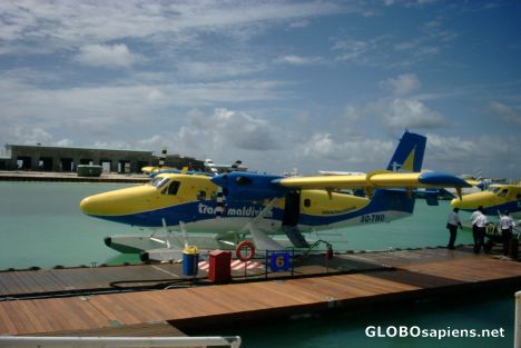 Postcard Maldivian taxi to the >far-away< islands