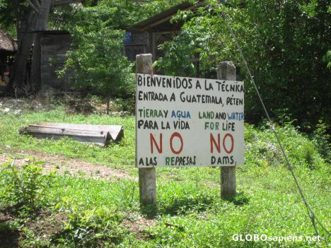 Postcard Welcome to the technical border of Guatemala