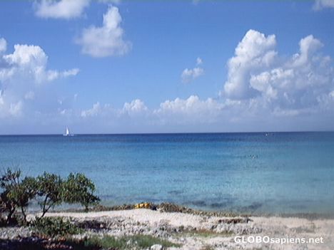 Postcard Crystal blue Cozumel beach
