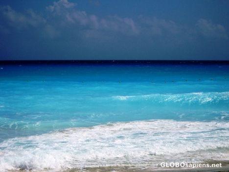 Postcard The calm blue sea